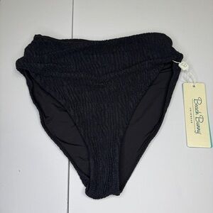 Beach Bunny Gillian High Waist Bikini Bottom XS Black NWT